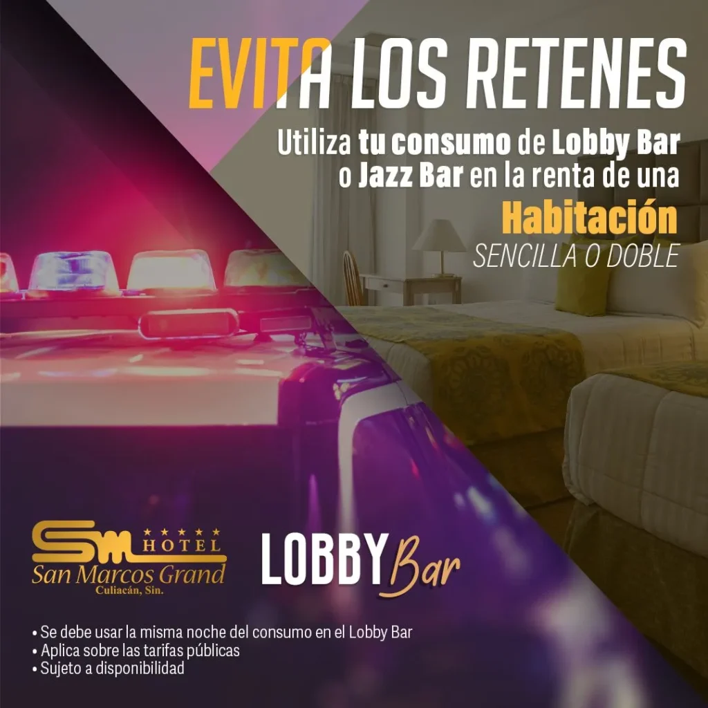 consumo en el lobby bar hotel san marcos grand